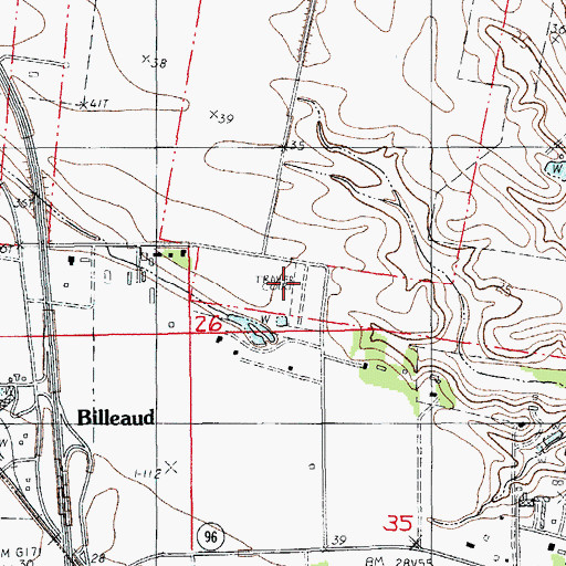 Topographic Map of Belle Place Trailer Park, LA