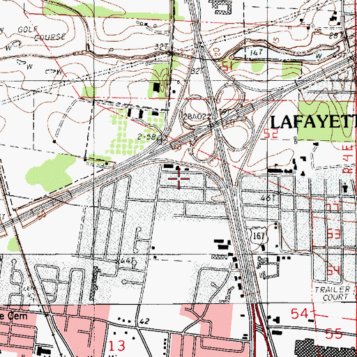 Topographic Map of Benoit Mobile Park, LA