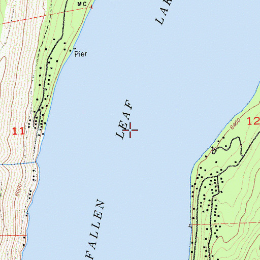 Topographic Map of Fallen Leaf Lake, CA