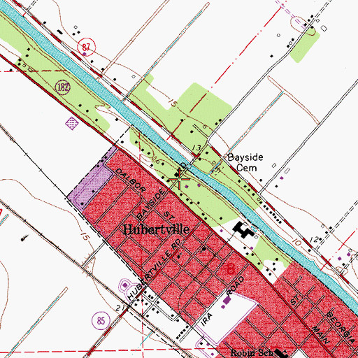 Topographic Map of Boudreaux's Mobile Home Park, LA