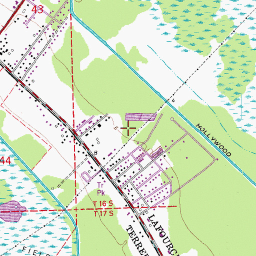Topographic Map of Floyd Court Mobile Home Park, LA