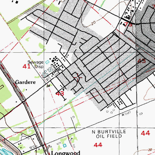 Topographic Map of Gardere Mobile Park, LA
