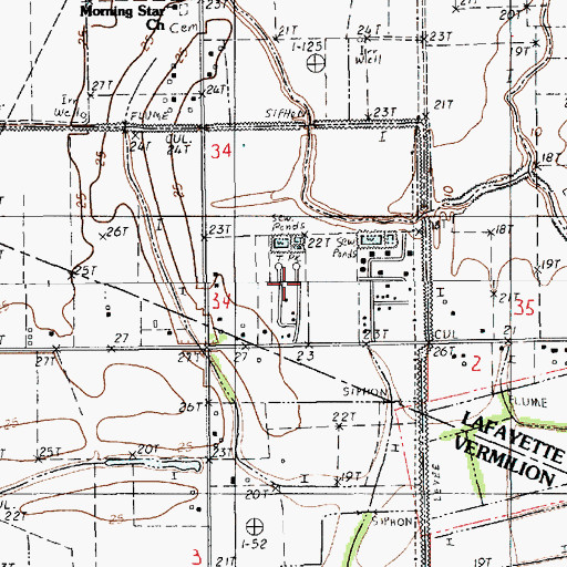 Topographic Map of Going West Mobile Estates, LA