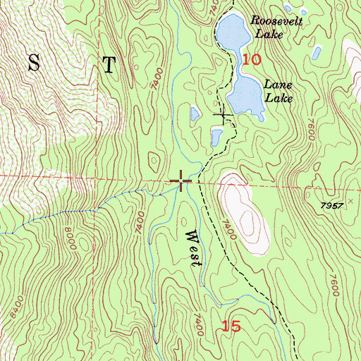Topographic Map of Falls Creek, CA