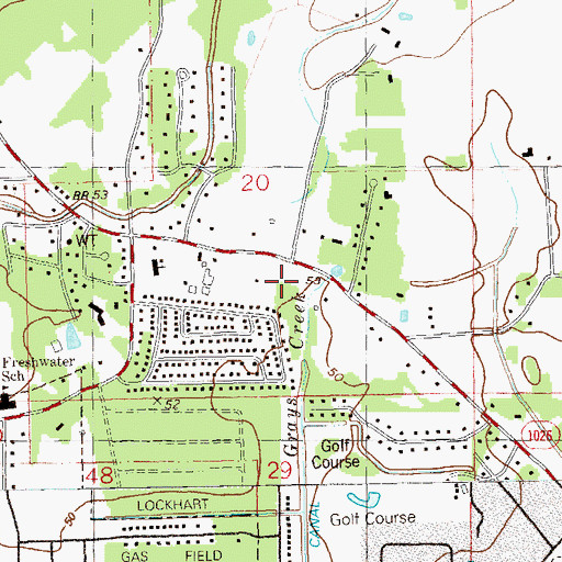 Topographic Map of Greys Mobile Home Park, LA