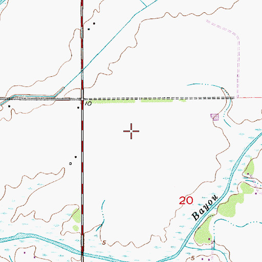 Topographic Map of Gulf Stream Manor Mobile Home Park, LA