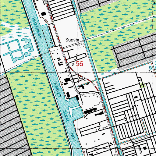 Topographic Map of Hassel's Trailer Park, LA