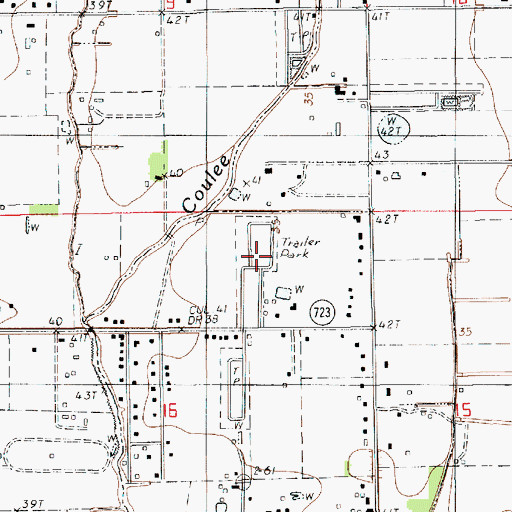 Topographic Map of Hebert Mobile Home Park, LA