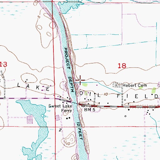 Topographic Map of Herbert Trailer Park, LA