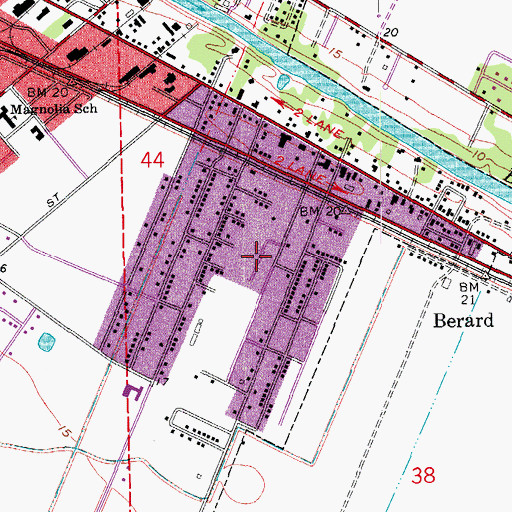 Topographic Map of Iberia Mobile Home Park, LA