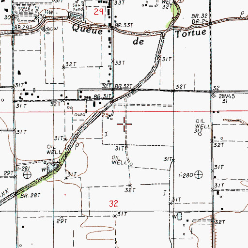 Topographic Map of J and J Mobile Home Park, LA