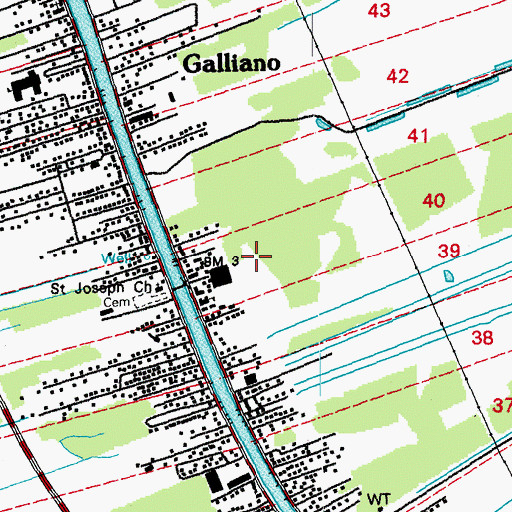 Topographic Map of J and K Mobile Park, LA