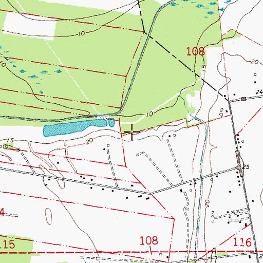 Topographic Map of James Daigle Mobile Home Park, LA