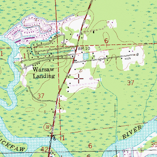 Topographic Map of Jim's Mobile Home Park, LA