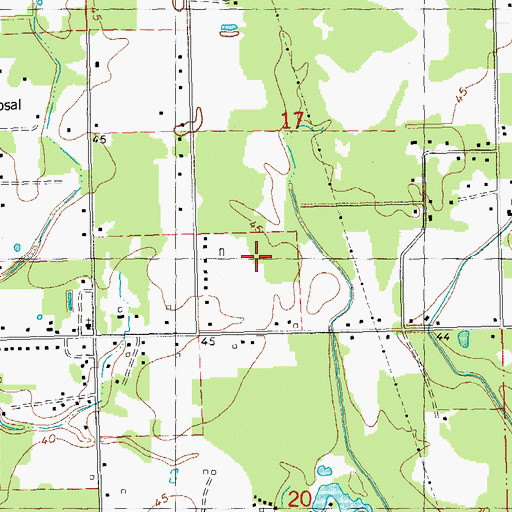 Topographic Map of Joe's Mobile Home Park, LA