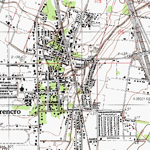 Topographic Map of La Roulette Mobile Home Park, LA
