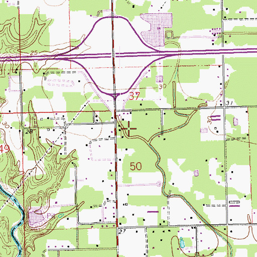 Topographic Map of Landon Mobile Home Park, LA