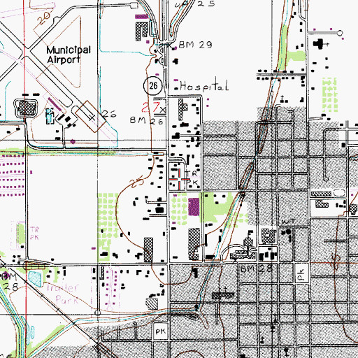 Topographic Map of McCutchen Mobile Home Haven, LA