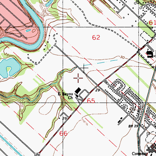 Topographic Map of Cornerstone Village South Adult Care Facility, LA