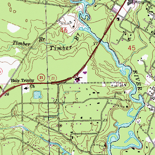 Topographic Map of Forest Manor Nursing Home, LA