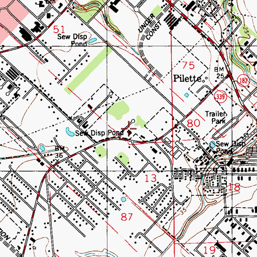 Topographic Map of Garden View Assisted Living of Lafayette, LA