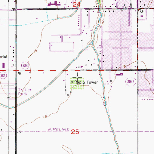 Topographic Map of Gardens Assisted Living Facility, LA