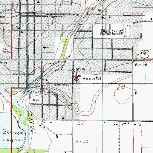 Topographic Map of Golden Age Nursing Home of Welsh, LA