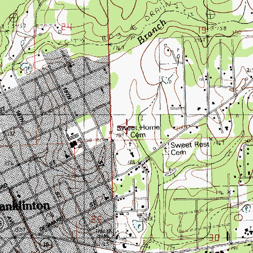 Topographic Map of Good Samaritan Living Center, LA