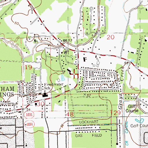 Topographic Map of Harvest Manor Nursing Home, LA