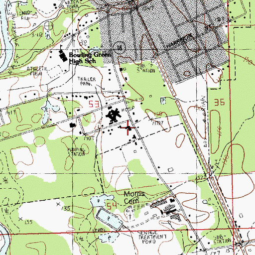 Topographic Map of Heritage Manor of Franklinton, LA
