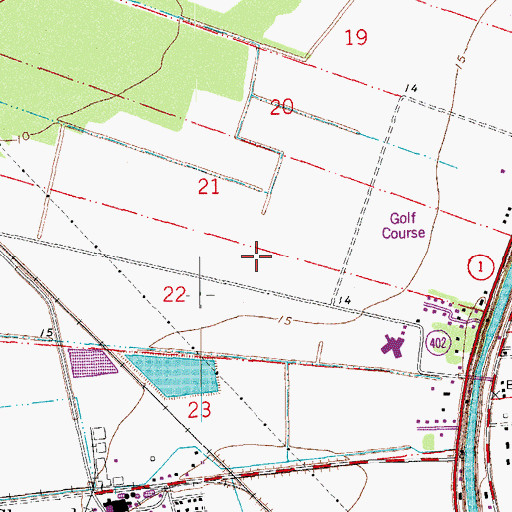 Topographic Map of Heritage Manor of Napoleonville, LA