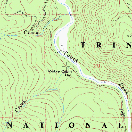 Topographic Map of Farley Creek, CA