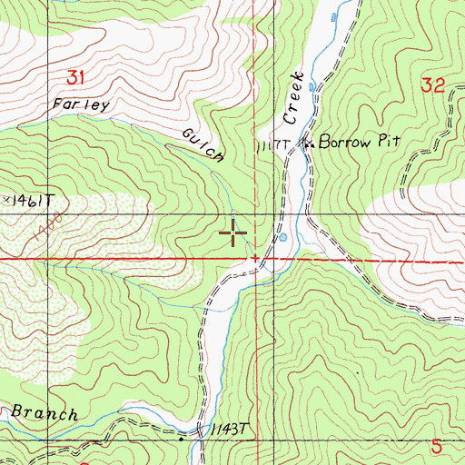 Topographic Map of Farley Gulch, CA
