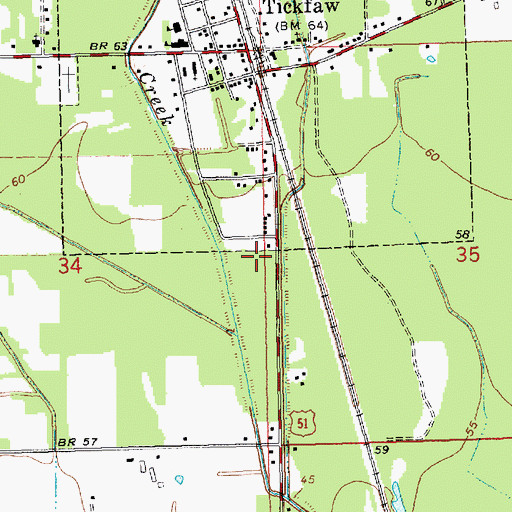 Topographic Map of Agape Fellowship Church of God, LA