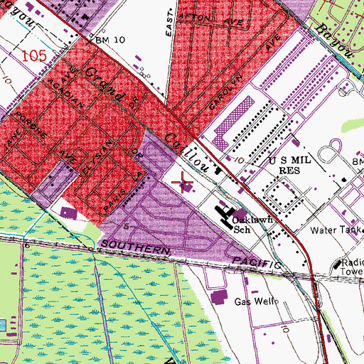 Topographic Map of Annunziata Church, LA