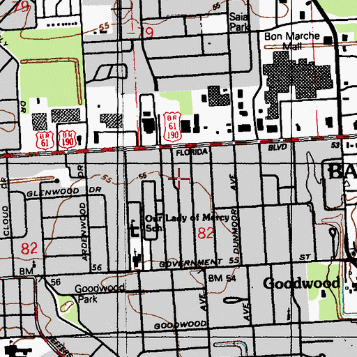 Topographic Map of Arise Ministries, LA