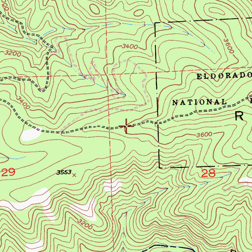 Topographic Map of Farnham Ridge, CA