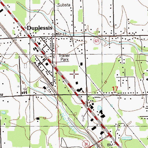 Topographic Map of Ascension Baptist Church, LA