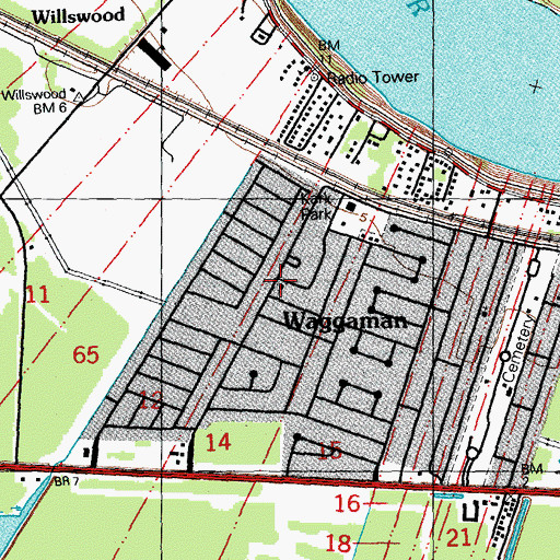 Topographic Map of Avondale Church of God in Christ, LA