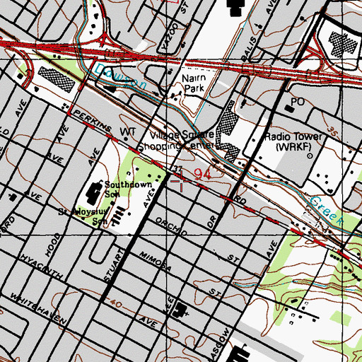 Topographic Map of Baha'i Faith of Baton Rouge, LA
