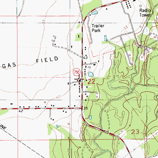 Topographic Map of Baptist Collegiate Ministry, LA