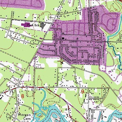 Topographic Map of Bayou Baptist Church, LA