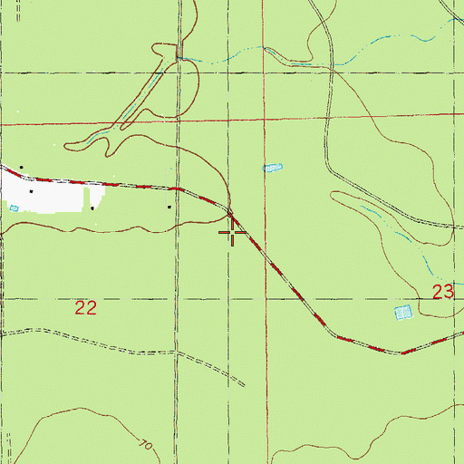 Topographic Map of Beech Ridge Baptist Church, LA