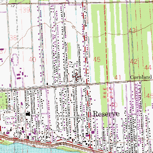 Topographic Map of Beechgrove Baptist Church, LA