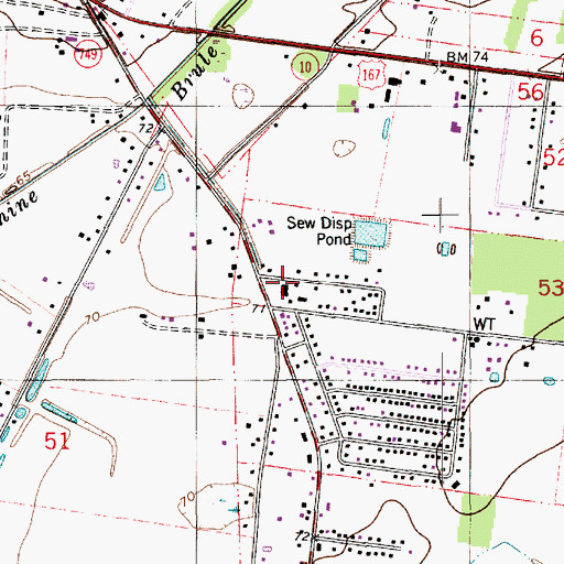 Topographic Map of Believers for Christ Church, LA