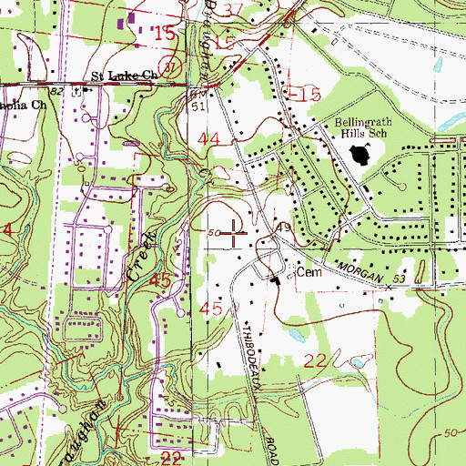 Topographic Map of Berean Ministries, LA