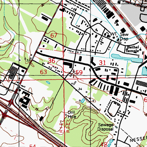 Topographic Map of Bethany World Prayer Center, LA