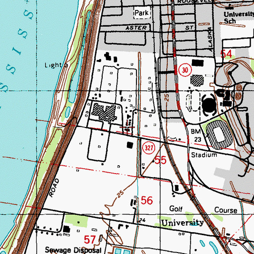 Topographic Map of Louisiana State University Veterinary Medicine Annex, LA
