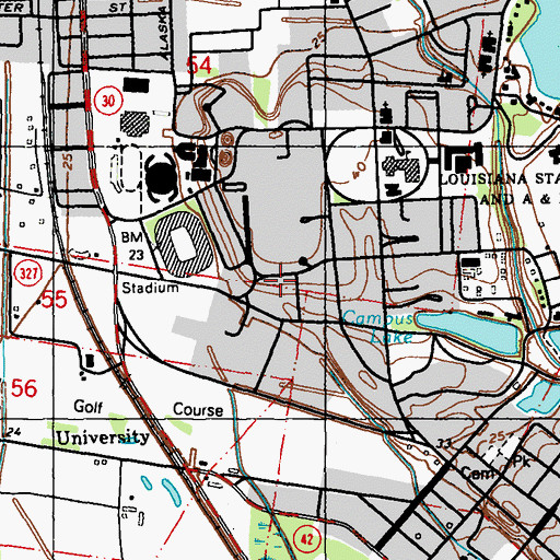 Topographic Map of Louisiana State University Veterinary Science Annex, LA