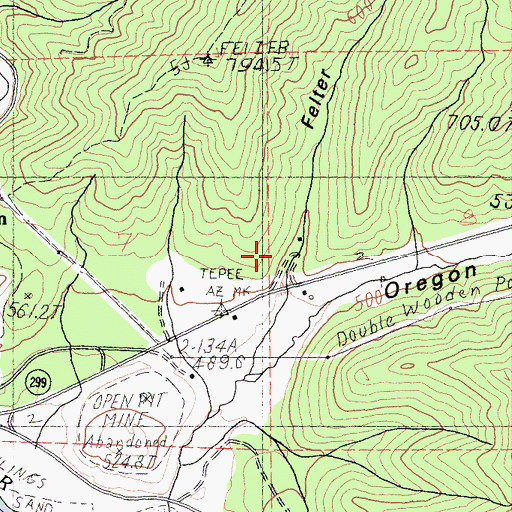Topographic Map of Felter Gulch, CA